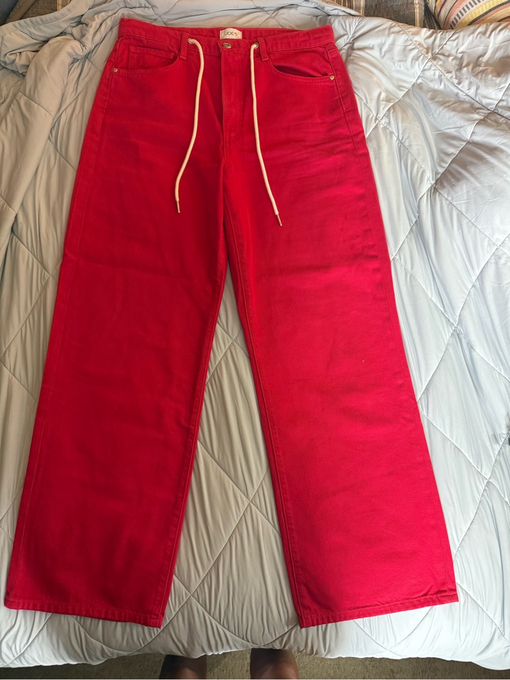 Joe's Jeans Kids Red Wide-Leg Drawstring Sweatpants